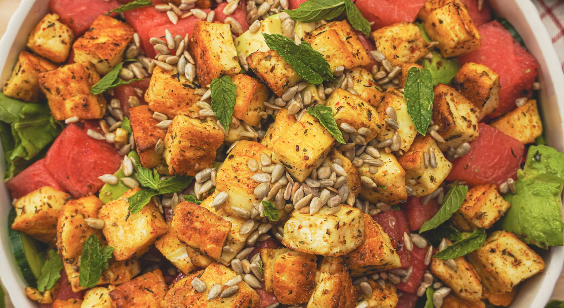 Halloumi saláta recept